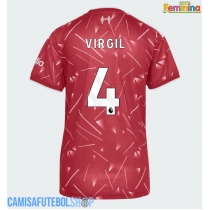 Camisa de time de futebol Liverpool Virgil van Dijk #4 Replicas 1º Equipamento Feminina 2026-27 Manga Curta